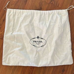 Prada Milano dust bag felt white navy